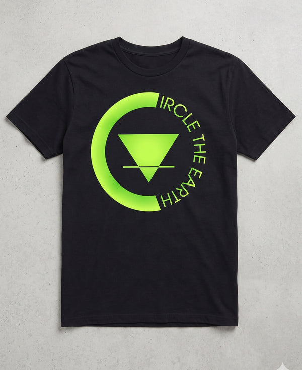 Circle the Earth Full NEW GREEN Logo Print T-shirt