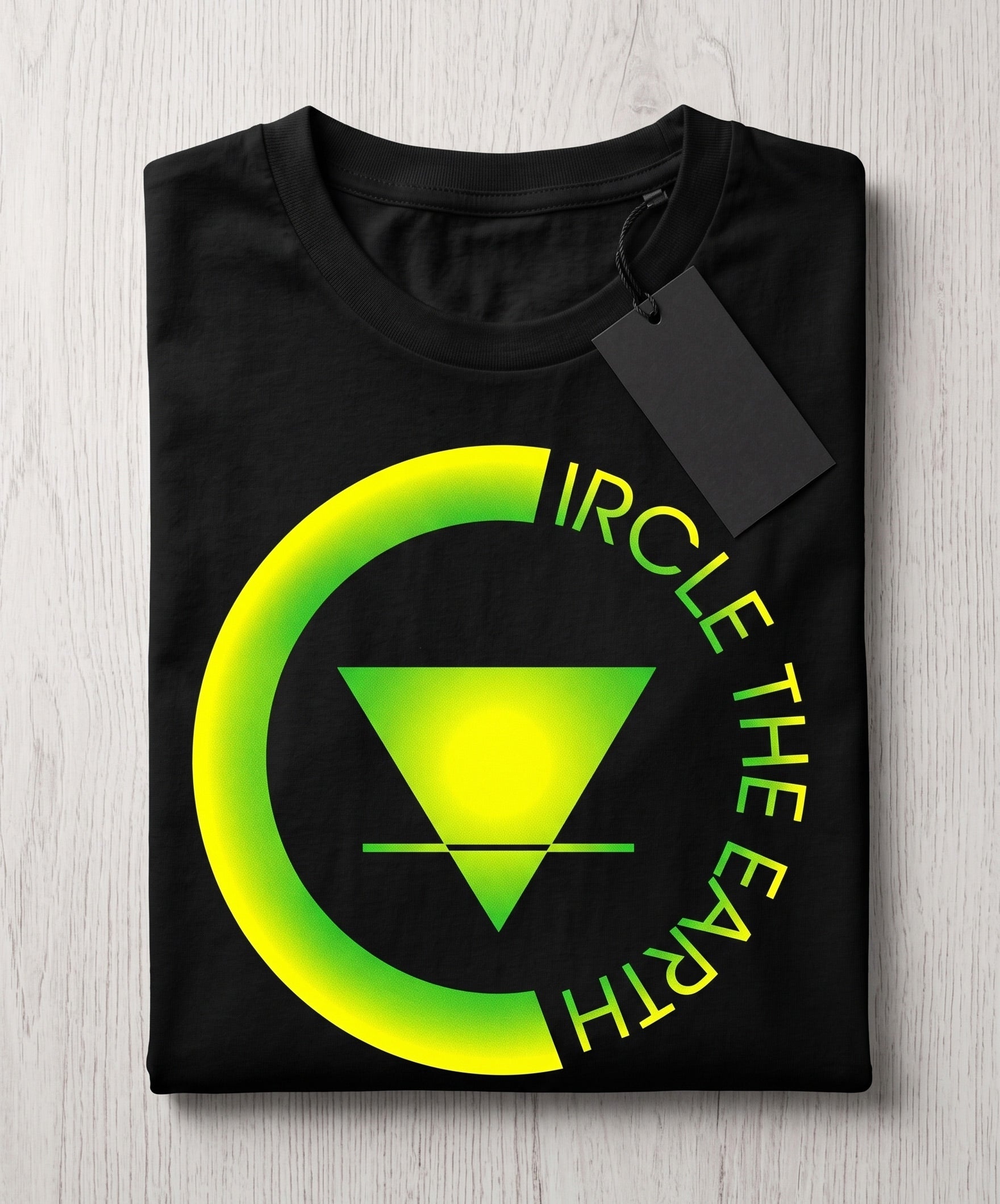 Circle the Earth Full NEW GREEN Logo Print T-shirt
