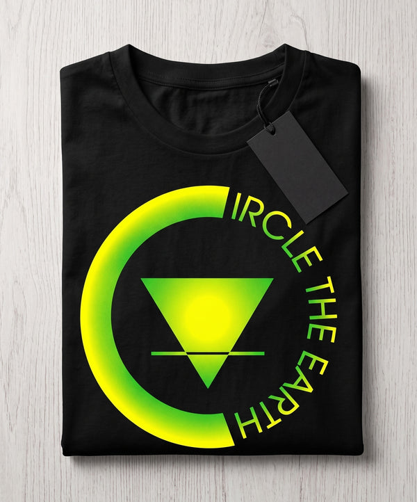 Circle the Earth Full NEW GREEN Logo Print T-shirt